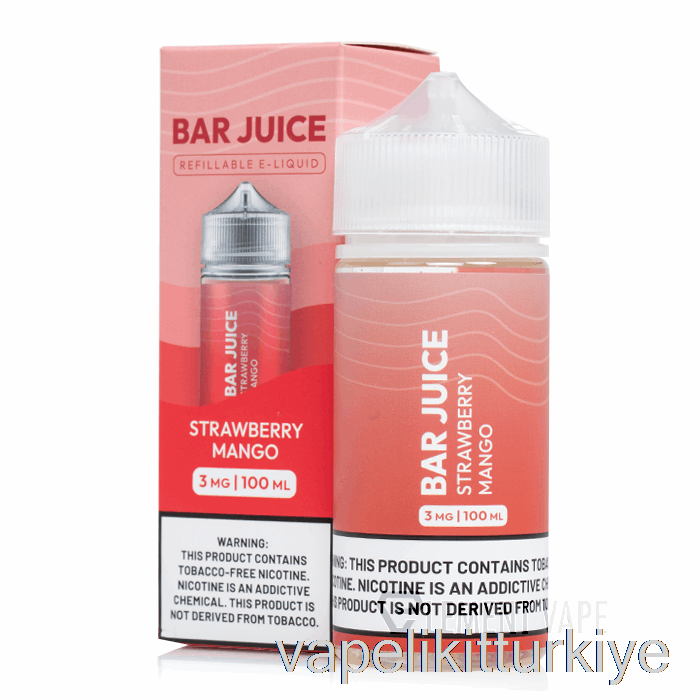 Vape Likit çilek Mango - Bar Suyu - 100ml 3mg